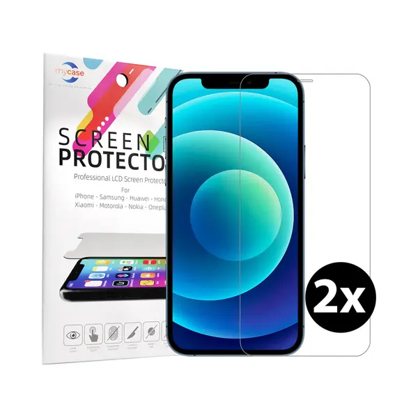My Case Geschikt Voor IPhone 12/12 Pro Screenprotector Tempered Gehard Glas - 2 Stuks Beschermglas thumbnail