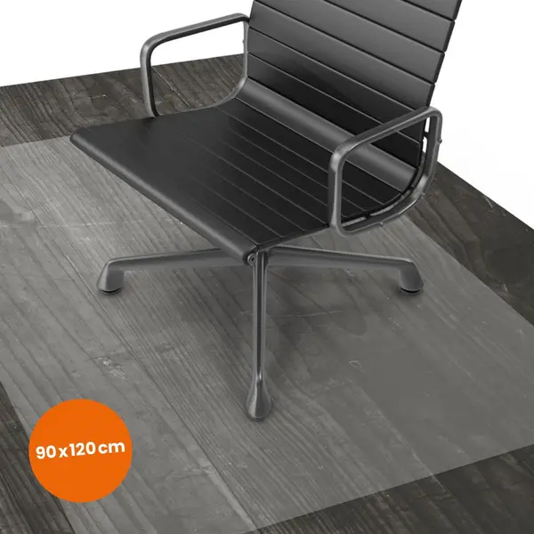 Goliving Bodenschutzmatte Bürostuhl - Bürostuhlmatte - Pvc - Schallabsorbierend - Für Harte Böden - 90 X 120 Cm - Transparent thumbnail
