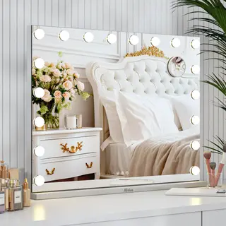 Mirlux Hollywood Spiegel - 80x60cm - Weiß