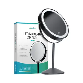 Mirlux Make-Up Spiegel Met Led-Verlichting– 10x Vergroting – 3 Lichtstanden – Dimbare Spiegel Met
