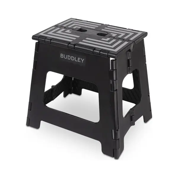 Buddley Tritthocker Klappbar – 32 Cm Hoher Tritt Mit Anti-Rutsch-Design - Tragfähigkeit Bis 99 Kg - Ideal Für Küche, Bad, Garage & Camping thumbnail