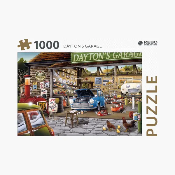 Rebo Legpuzzel 1000 Stukjes Daytons Garage - Puzzel Volwassenen. thumbnail