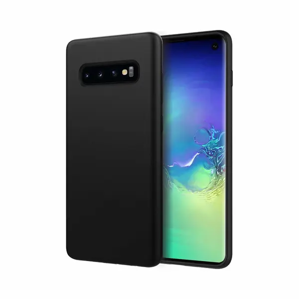 ShieldCase Silicone Case Geschikt Voor Samsung Galaxy S10 - Silicone Back Cover - Bescherming Tegen Vallen & Stoten - Zwart thumbnail