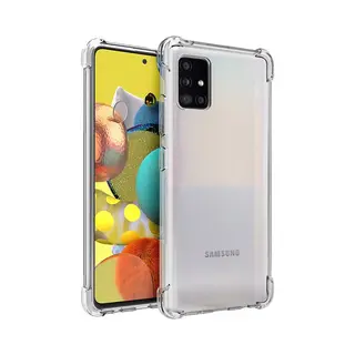 Ceezs Siliconen Telefoonhoesje Voor Geschikt Voor Samsung Galaxy A51 Hoesje Shockproof Tpu Case Cover Transparant