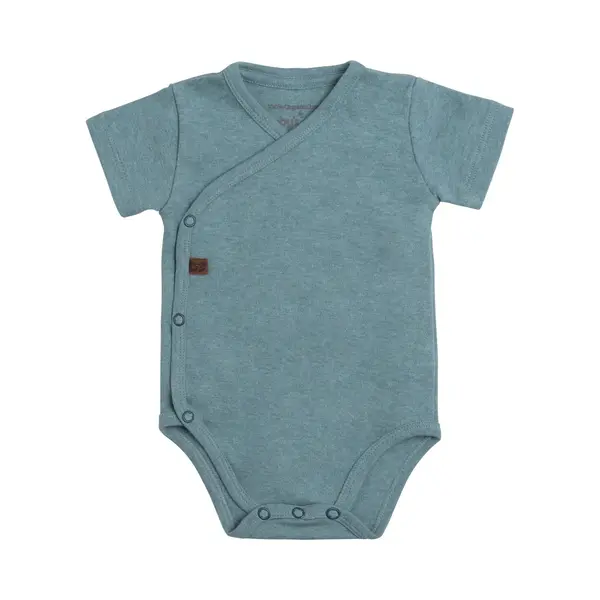 Baby's Only Rompertje Melange - Stonegreen - 44 - 100% Ecologisch Katoen - Gots thumbnail
