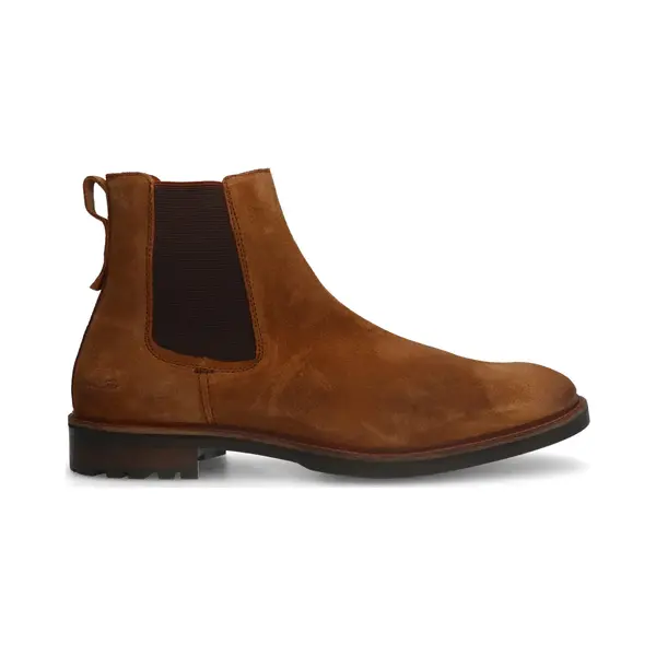 Van Lier Cognac Suède Chelsea Boots Met Elastieke Sluiting - Maat 42 thumbnail