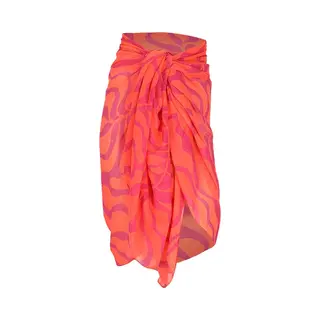 Sarlini Pareo Omslagdoek Coral Roze Dames Vrouwen Strandjurkje Sarong