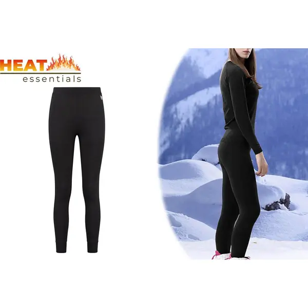 Heat Essentials Thermo-Unterwäsche Damen - Thermo-Leggings Damen - Schwarz - M - Thermo-Bekleidung Damen - Thermo-Hosen Damen - Thermo-Leggings - Thermo-Hosen Damen thumbnail