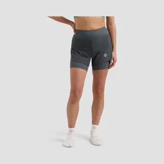 Rogelli Essential 2-in-1 Hardloopshort Dames - Sportshort - Grijs - Maat S