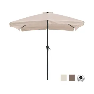 4gardenz® Parasol Rechthoek Met Volant 120X190 Cm Kantelbaar - Balkonparasol Creme