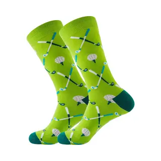 Winkrs Golfsokken - Sokken Met Green, Golfclubs & Golfballen - Dames/Mannen Maat 40 T/m 46 Golfing/Golfers