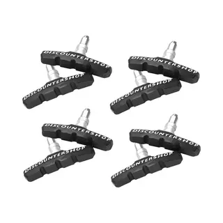 discountershop Fiets Remblokken Set - 4 Paar (8 Stuks) Universele V Remblokjes 70mm - Geschikt Voor Mountainbike, Stadsfiets, Vouwfiets En Tourfiets