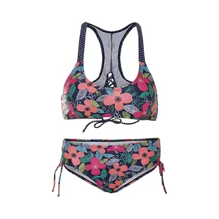 La V Bikini Met Gevlochten Detail- Tropical Flowers 170-176