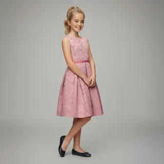 La V Elegante Feestjurk Met V Hals Aan De Achterkant - Licht Roze 170
