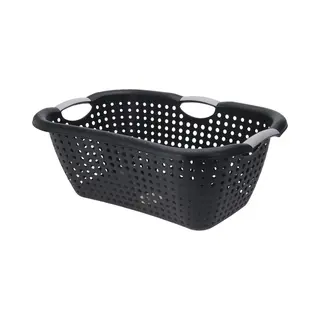 Storage Solutions Wasmand Met Handvatten - Zwart - Kunststof - 26 Liter