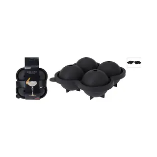 Home & Styling Ijsbalmaker Voor 4 Ijsballen - Siliconevorm - Zwart