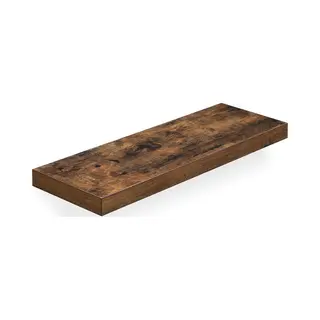 Hoppa! Wandplank | Voor Boeken, Foto's, Decoratie | Zwevende Plank | 60 X 20 X 3, 8 Cm (BxDxH) | Kantoorplank | Vintage Bruin