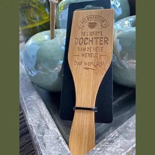 Gourmetspatel / Gourmet / Tekst Op Hout; De Liefste Dochter Van De Hele Wereld Dat Ben Jij - 13 Cm