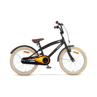 Sjoef Cruise Jongensfiets 20 Inch - Kinderfiets 6, 7 & 8 Jaar - Fiets 20 Inch Jongen- Beachcruiser - Zwart