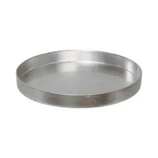Othmar Decorations Dienblad/kaarsenplateau - Zilver - D27 Cm - Kunststof - Rond