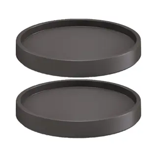 Prosperplast Plantenonderzetter/multiroller - 2x - Rond - Antraciet - Kunststof - 45 Cm - Trolleys Voor Kamerplanten