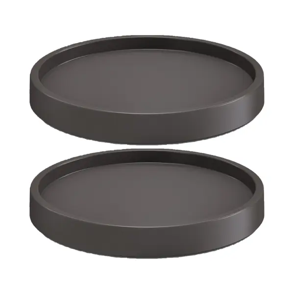Prosperplast Plantenonderzetter/multiroller - 2x - Rond - Antraciet - Kunststof - 45 Cm - Trolleys Voor Kamerplanten thumbnail