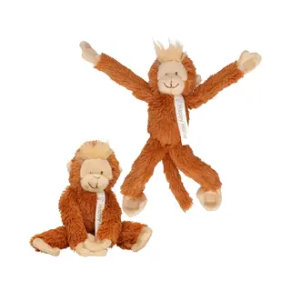 2x Stuks Happy Horse Pluche Aapje Knuffel 23 Cm - Apen Knuffels