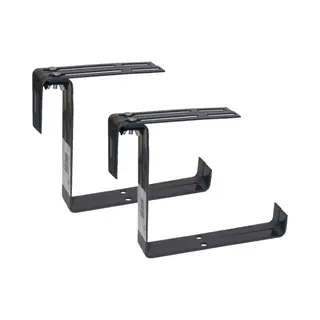 Geli Balkonbeugel - 4x - Voor Railing T/m 14 Cm - Grijs - Bloem/plantenbakken Ophang Beugel
