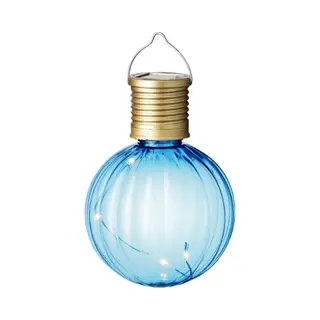 Lumineo Solar Lampion Voor Buiten - Led - Blauw - 11 Cm - Buitenverlichting