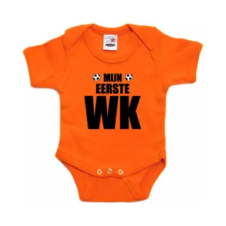 Bellatio Decorations Mijn Eerste Wk - Verkleed / Cadeau Rompertje - Babys - Holland / Nederland - Supporter 68