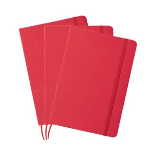 Luxe Schrift/notitieboekje Harde Kaft A5 Formaat - Set Van 5x Stuks - Rood - 80 Blanco Paginas - Opschrijfboekjes