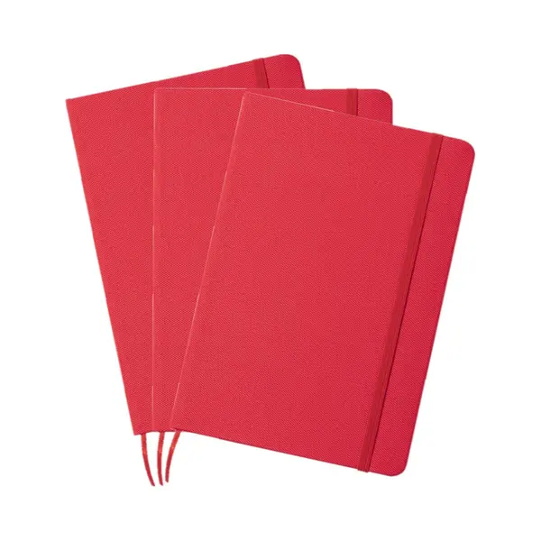 Luxe Schrift/notitieboekje Harde Kaft A5 Formaat - Set Van 5x Stuks - Rood - 80 Blanco Paginas - Opschrijfboekjes thumbnail