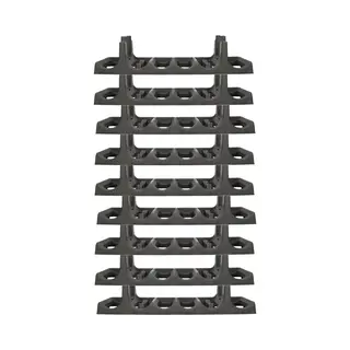 Eda Wijnflessen Rek - 9x Laags - Kunststof - 54x Flessen - L60 X B22 X H14 Cm - Wijnrekken