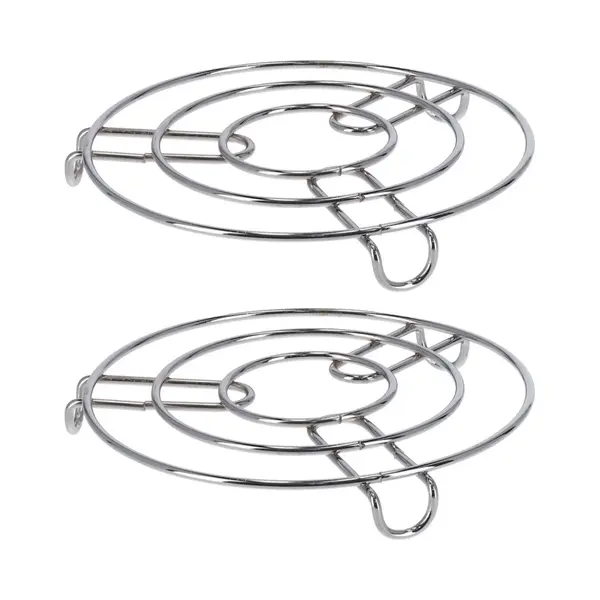 Gerimport Onderzetters Voor Kookpannen - Set Van 2x Stuks - Metaal - D19 Cm - Panonderzetters thumbnail