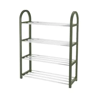 Schoenenrek/schoenenstandaard - 4-laags - Grijs - 50 X 19 X 65 Cm - Metaal
