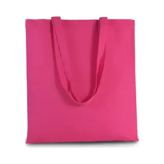 Shopper Schoudertasje - Fuchsia Roze - Katoen - 38x42 Cm - Met Hengels - 11 Liter - Boodschappentas