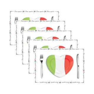 Bellatio Decorations Placemat Italiaans Design - 50x Stuks - 42 X 30 Cm - 90g - Italie - Dineren - Eetsmakelijk