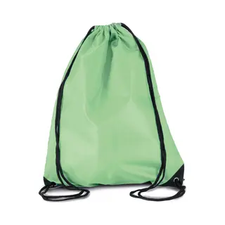 Gymtas Met Rijgkoord - Mintgroen - 34 X 44 Cm - 11L - Sport Draagtas - Polyester - Verstevigde Hoeken
