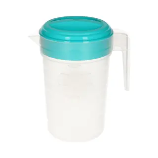 Plasticforte Waterkan Met Deksel - 2 Liter - Blauw / Transparant - Kunststof - Schenkkan Karaf