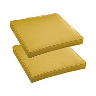 Hesperide Stoelkussens - 2x - Binnen/ Buiten Stoelen - Geel - 40x4 Cm - Water En Uv-bestendig