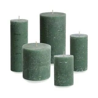 Rustik Lys Cactula Set Van 5 Chique Stompkaarsen Voor Urenlang Plezier = 7 X 10 - 7-13.5 - 7-20 - 10 X 11 En 10 X 18 Cm