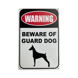 Homeson Waakbord Guard Dog - Pas Op Voor De Hond - Hier Waak Ik - Wandbord
