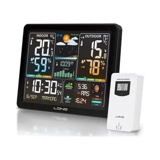 Lonq Q5 - Draadloos Weerstation - 16 Functies - Incl. Dcf Klok (1 Stuk)