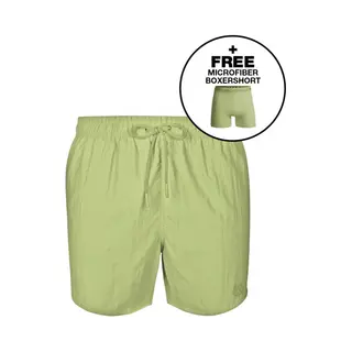 Muchachomalo Jongens Zwembroek + Boxershort - Maat 176 - Groen - Boys Swimshort