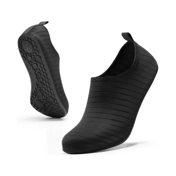 Yono Waterschoenen Voor Volwassenen - Anti-Slip Zwemschoenen Dames En Heren - Zwart - Maat 44-45 thumbnail