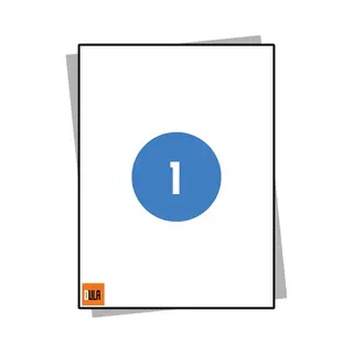 Dula Etiketten - Stickervellen A4 - 1 Sticker Per Vel - 210 X 297 Mm - 10 Vel
