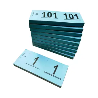 Garderobenummers 1 - 1000 - Nummerblocks - Afscheurbare Lootjes Blauw - Dula