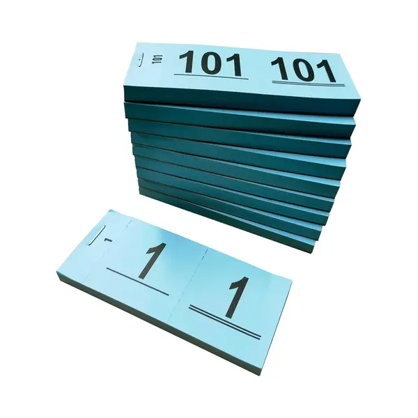 Garderobenummers 1 - 1000 - Nummerblocks - Afscheurbare Lootjes Blauw - Dula thumbnail