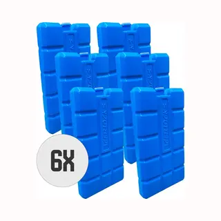 Dula Blauwe Koelelementen Voor Koelbox - 6 Stuks 200 Gram - 8 X 15 X 2 Cm