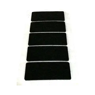 Fsw-Products - Zelfklevende Viltjes Zwart – 5 Stuks - 40x90 Mm - Antikras Vilt - Meubelvilt Voor Rechthoekige Poten - Vloerbeschermers - Plakvilt